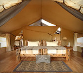Jongmero Camp, interieur kamer, Ruaha nationaal park Tanzania