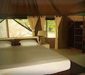 Selous Wilderness Camp , interieur kamer, Nyerere nationaal park Tanzania