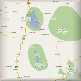 Plattegrond Bogoria meer Nationaal Park