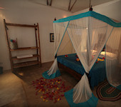 Mchanga Beach Lodge, interieur kamer Tanzania