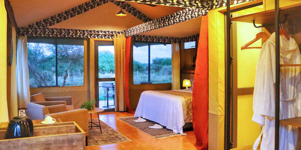 Inrichting safari tent